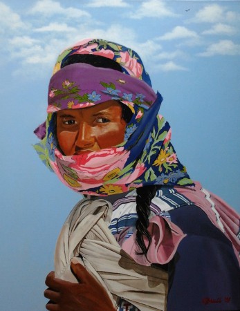 Afghaanse vluchteling 30 x 40 cm  Particulier bezit